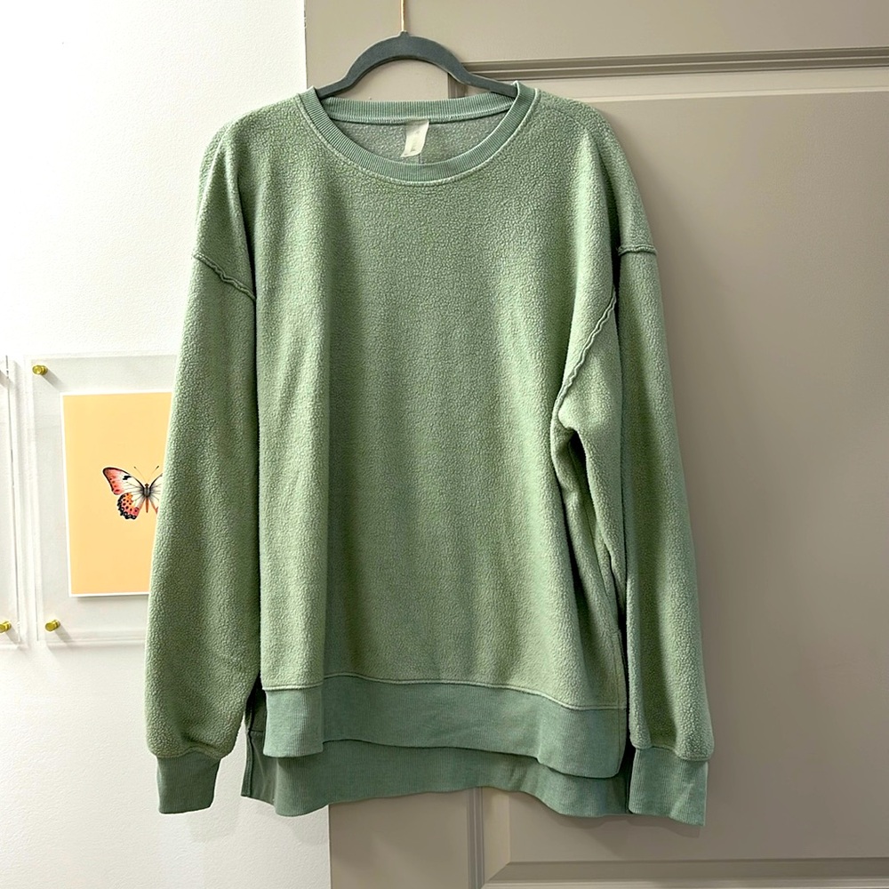 Alter’d state revival fuzzy green sweatshirt